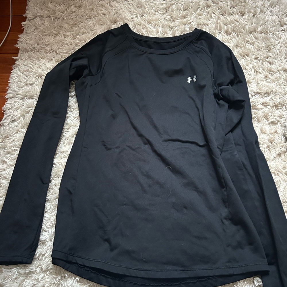 Under Armour Black Long-Sleeve Athletic Tee - Women's